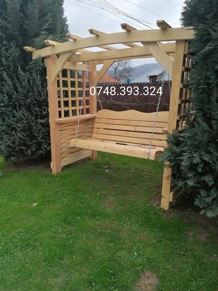 Balansoar  lemn leagan  rustic  pergola