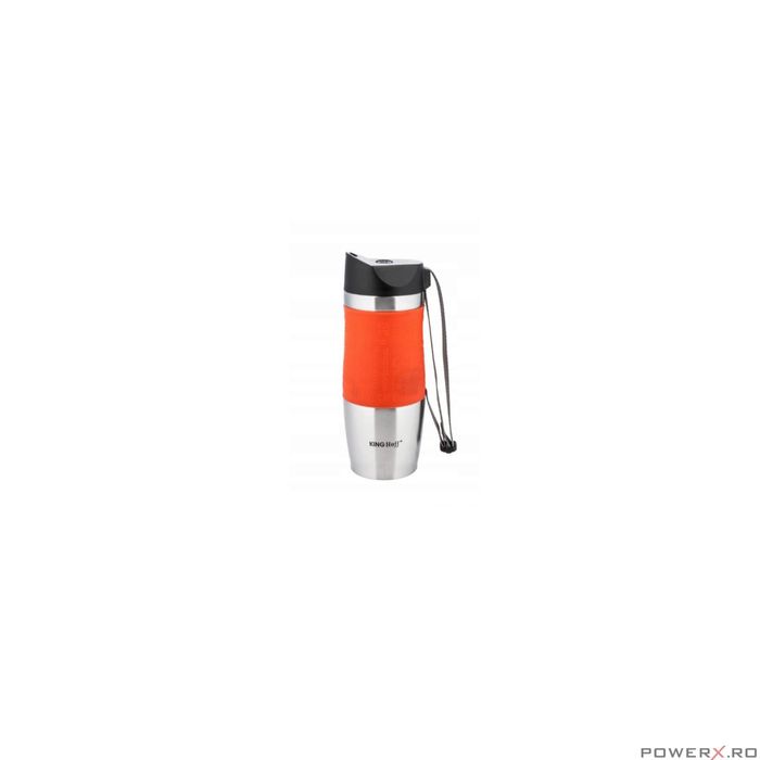 Cana termica din inox, capacitate 380ml, portocaliu, Kinghoff