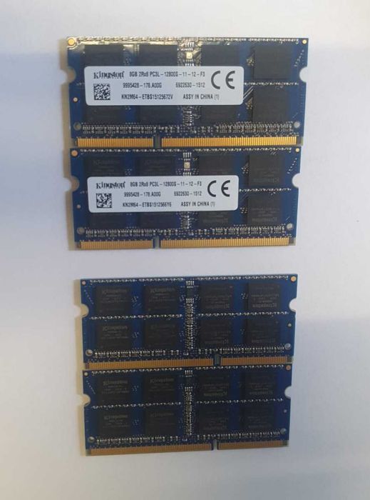Memorie Laptop Kit 16GB DDR3L 1600 Kingston, 2 x 8GB DDR3L