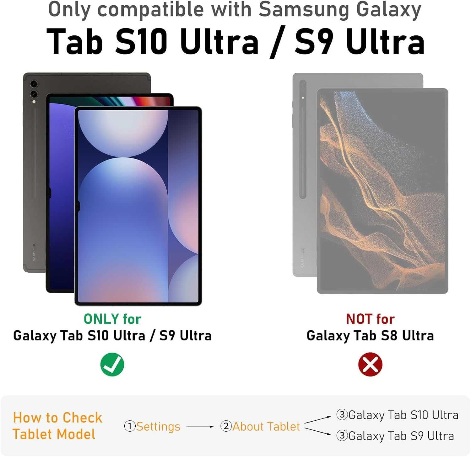 Калъф с клавиатура Nillkin Carry Go за Galaxy Tab S9 Ultra/S10 Ultra