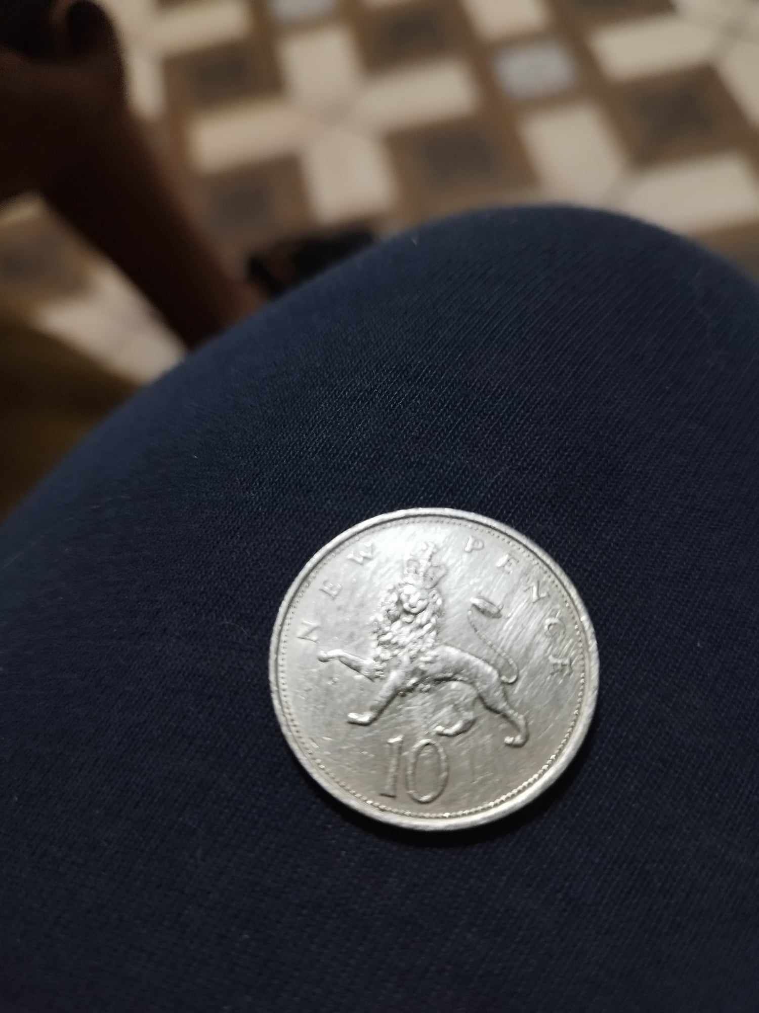 Moneda 10 pence 1976 rara