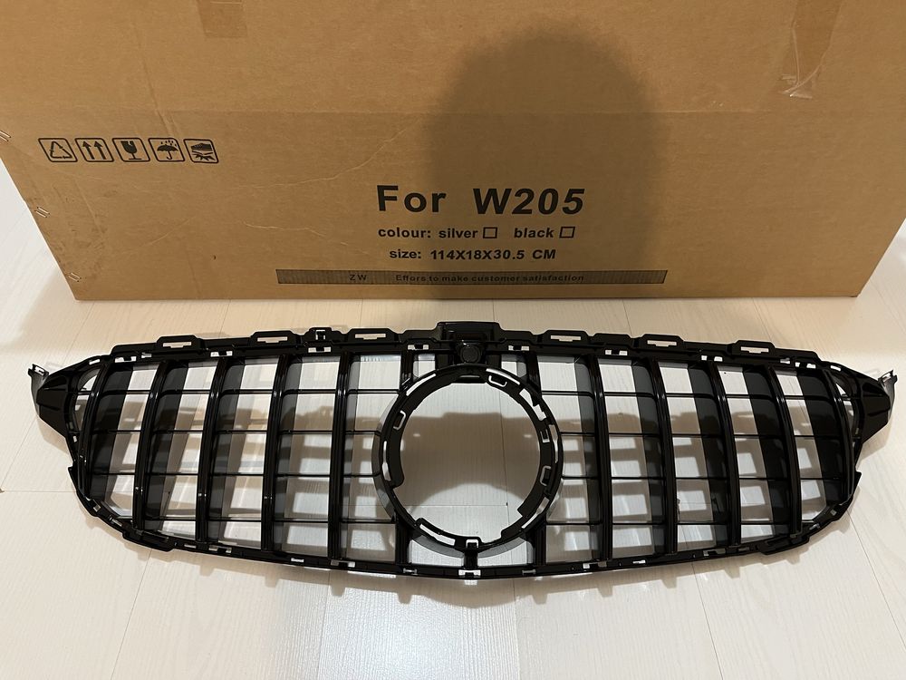 Grila Compatibila Mercedes C-Class w205 2018-2020 Negru Lucios
