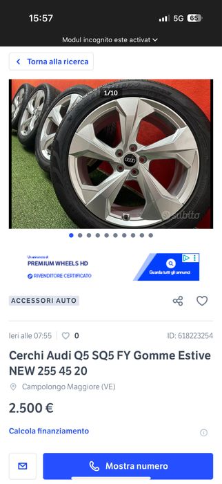 Jante oem 5x112 Audi Q5/SQ5 R20