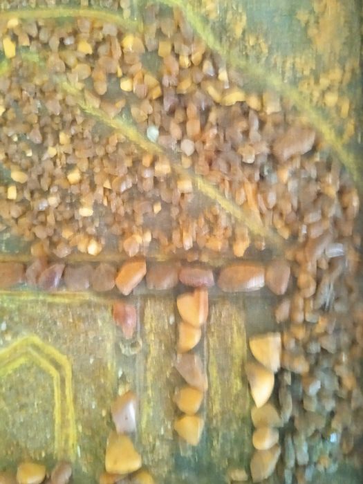 Замок на Гидеминас. Картина с балтийски кехлибар 25,5*21,5см