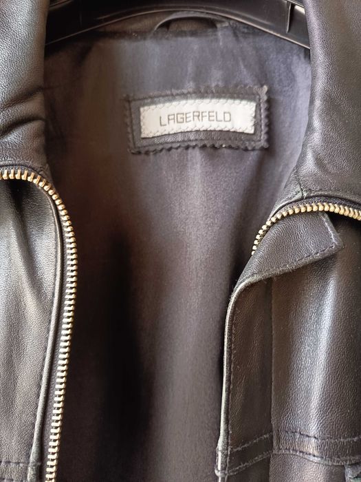 мъжко кожено яке LAGERFELD Original. Size L 100% Leather