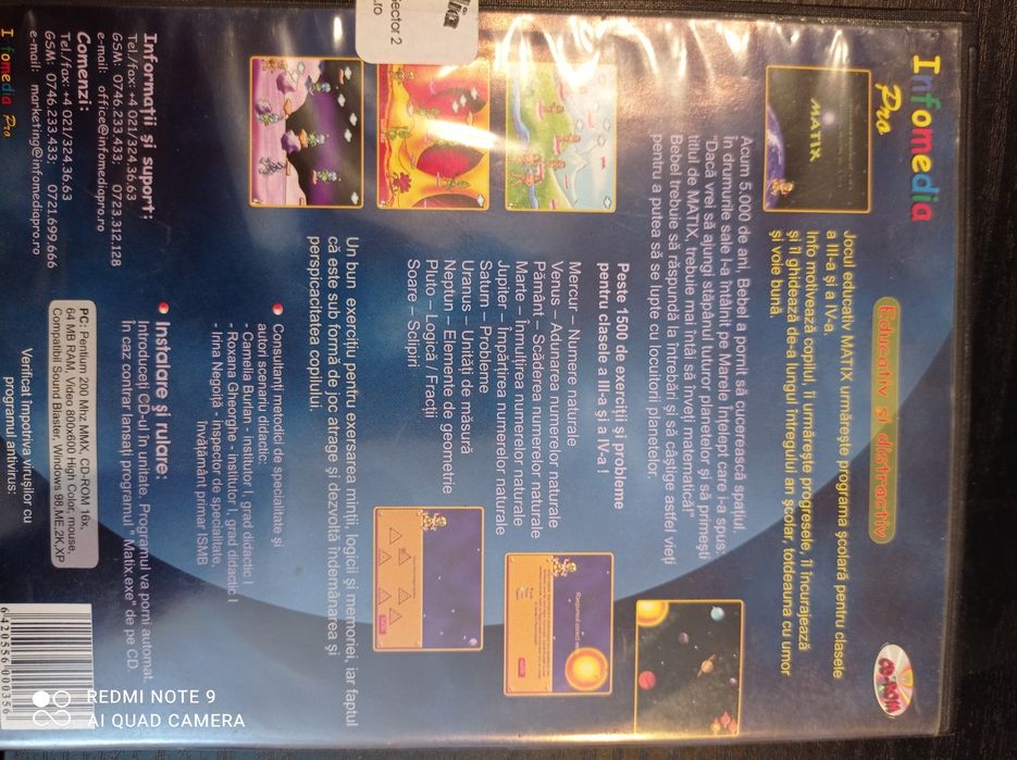 Set doua CD-uri educative-matematică clasele a III-a și a IV-a