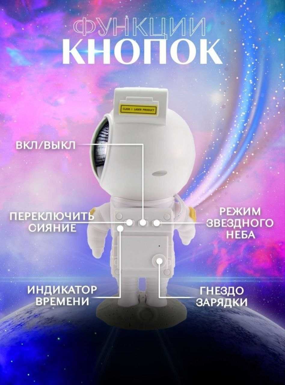 Детский ночник космонавт проектор ночной