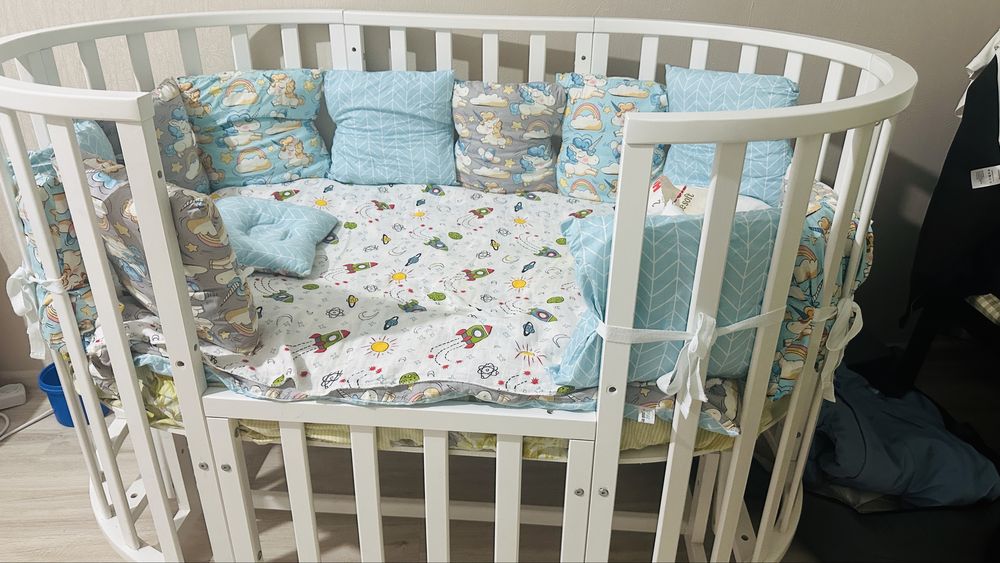 Кровать детская транформер с бортиками