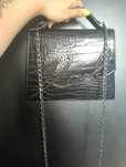 Geanta karl neagra lucioasa