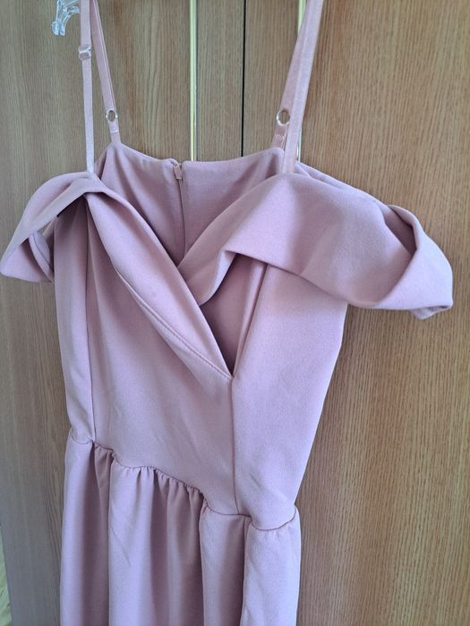 Rochie lunga roz pal