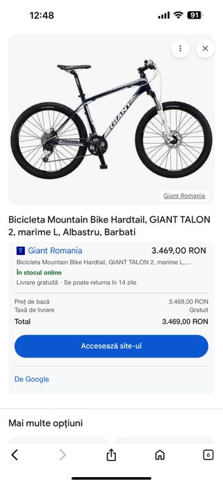 Bicileta Giant Talon 2 marime L