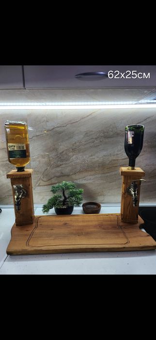 Диспенсър за алкохол Орех и Акация