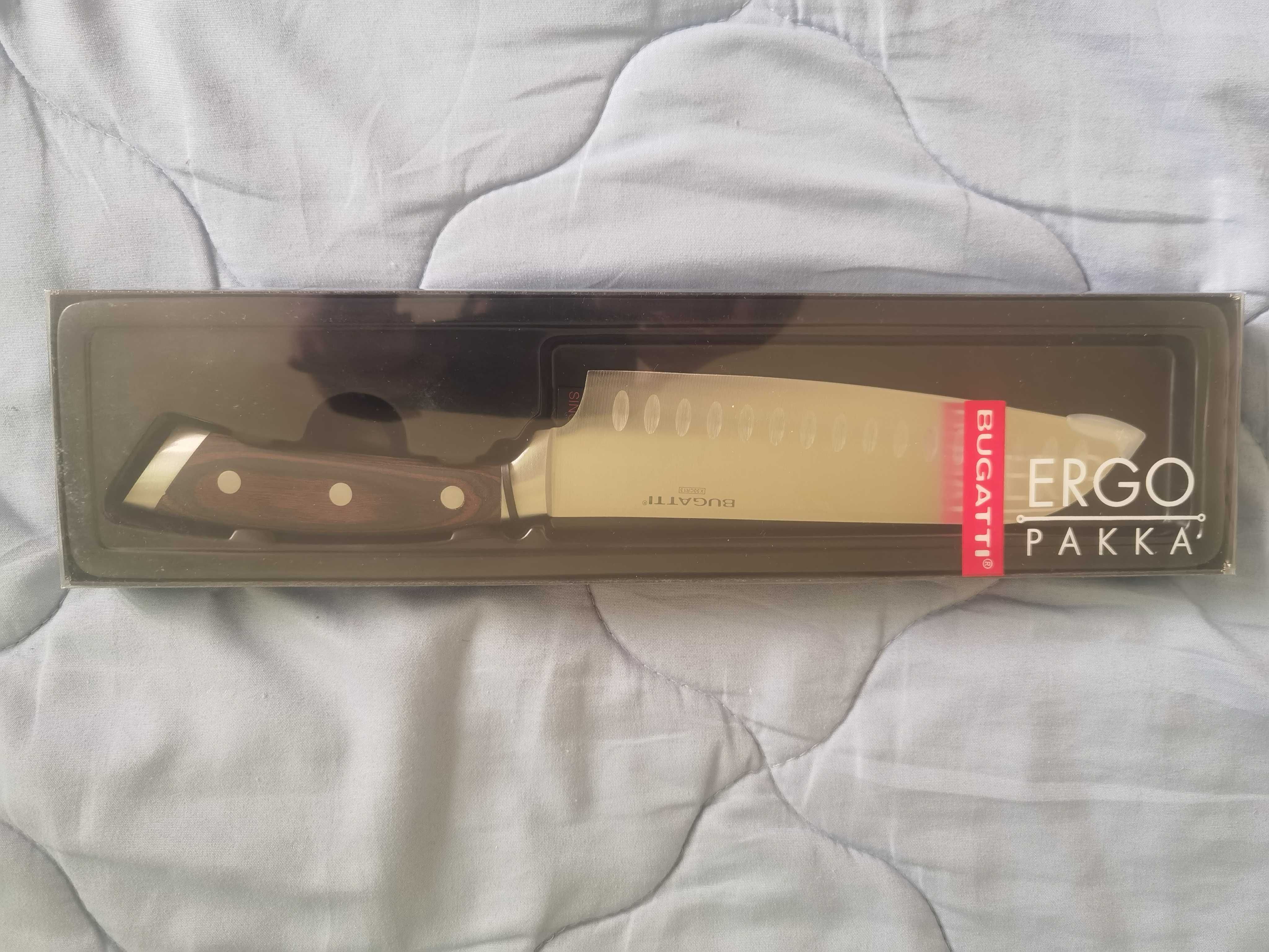 Оригинален готварски нож Bugatti X30CR13- нож Santoku