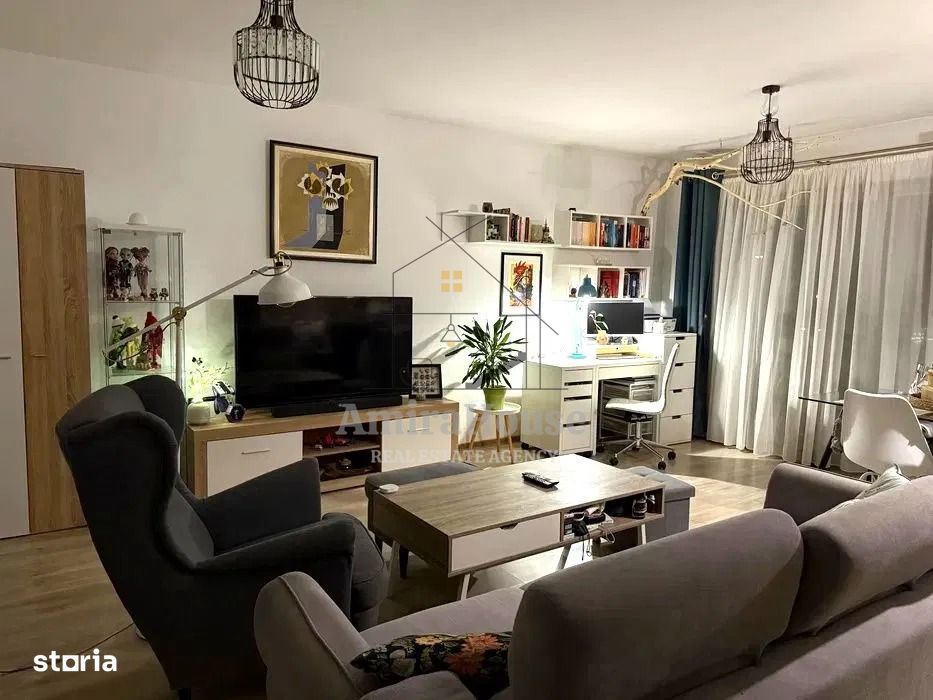 Apartament 2 camere, finisat, mobilat, parcare, Iris zona Lukoil