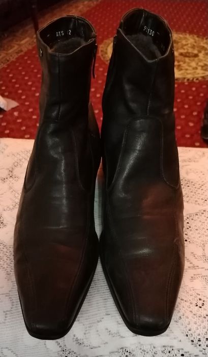 Мужские полусапожки кожа, мех - 100 %, Италия.