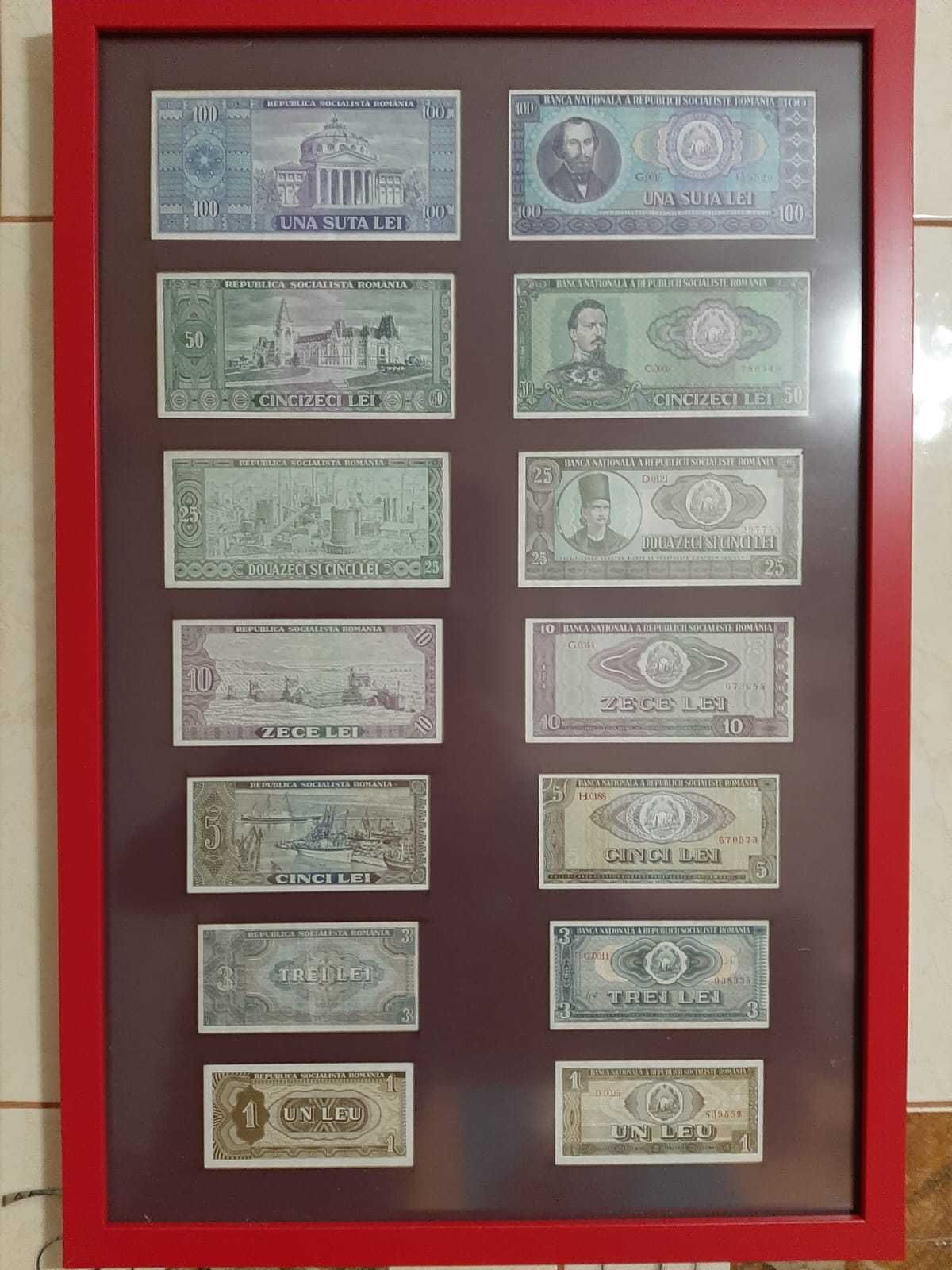 Tablou Bancnote Republica Socialista Romania 1966