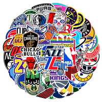 Водоустойчиви стикери 50х бр- NBA/Basketball/Lakers/Bulls/Spurs/Heat