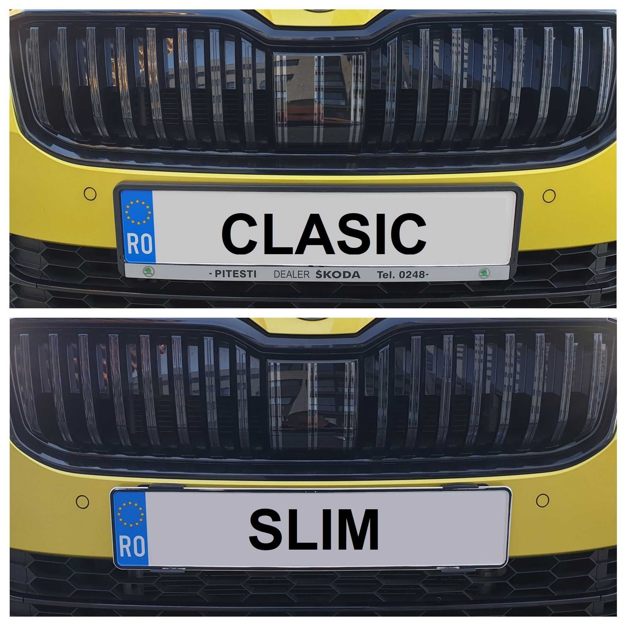 Suport auto slim Transparent / Negru, Universal