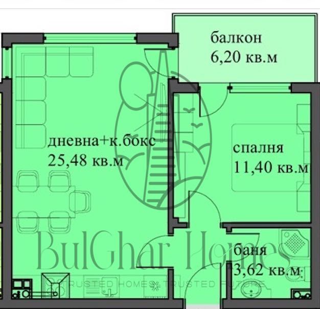 Двустаен апартамент - м-с Пчелина