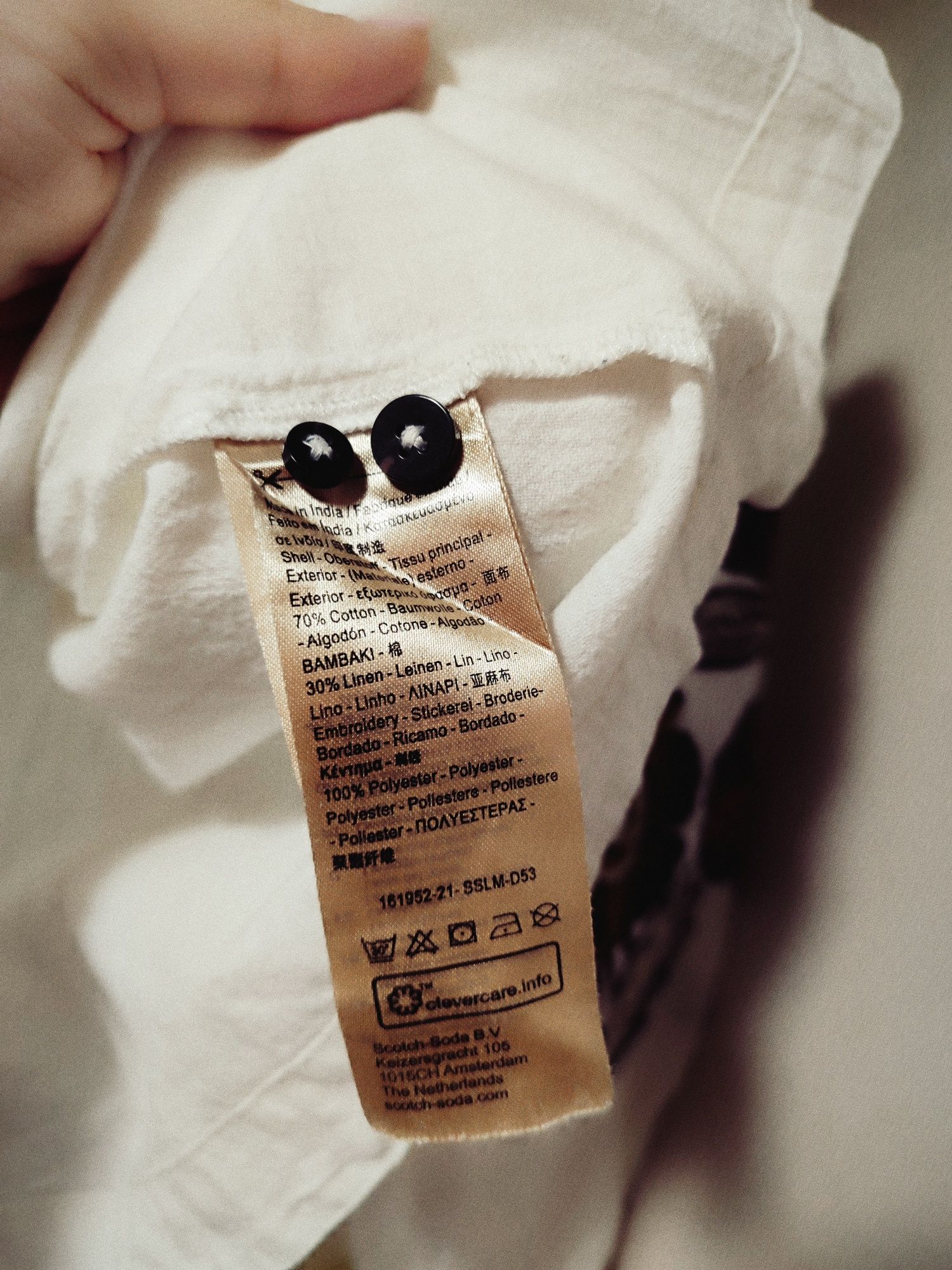 Scotch Soda 30%Linen 70%Cotton