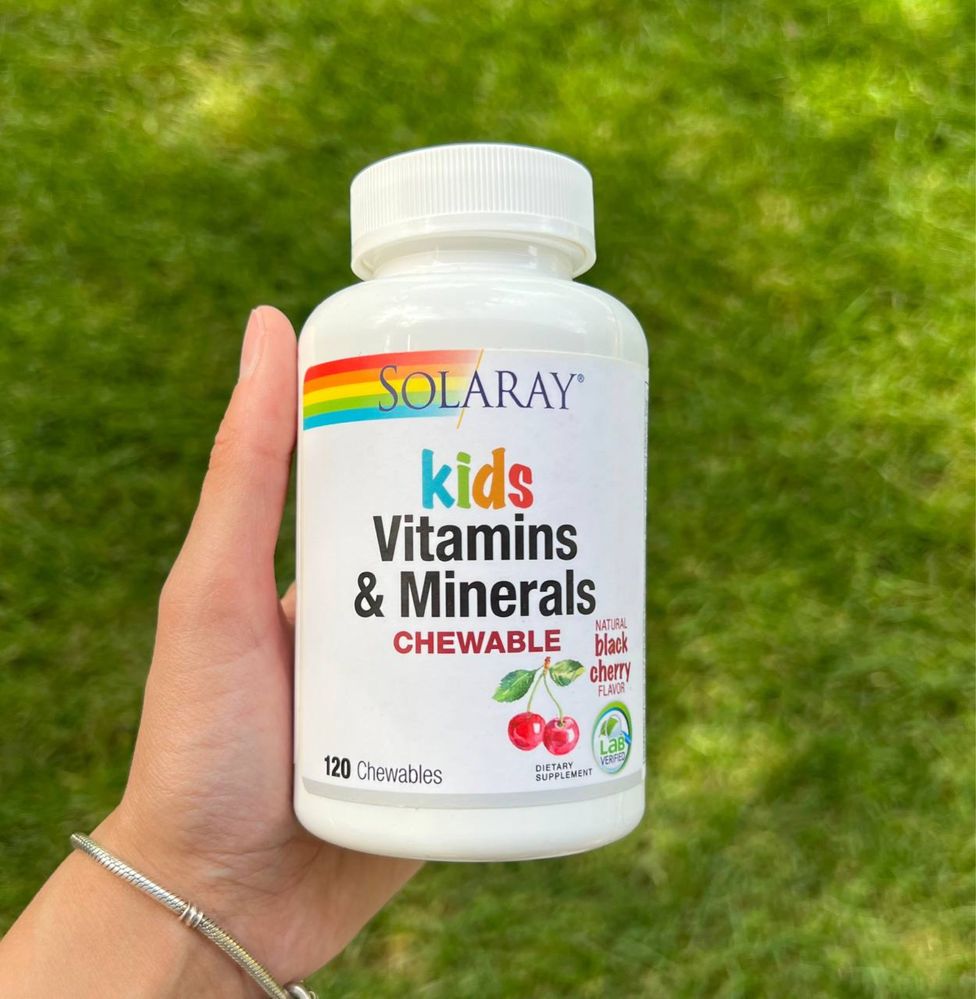 Витамины и минералы для детей / 120 жевательных таблеток / Solaray