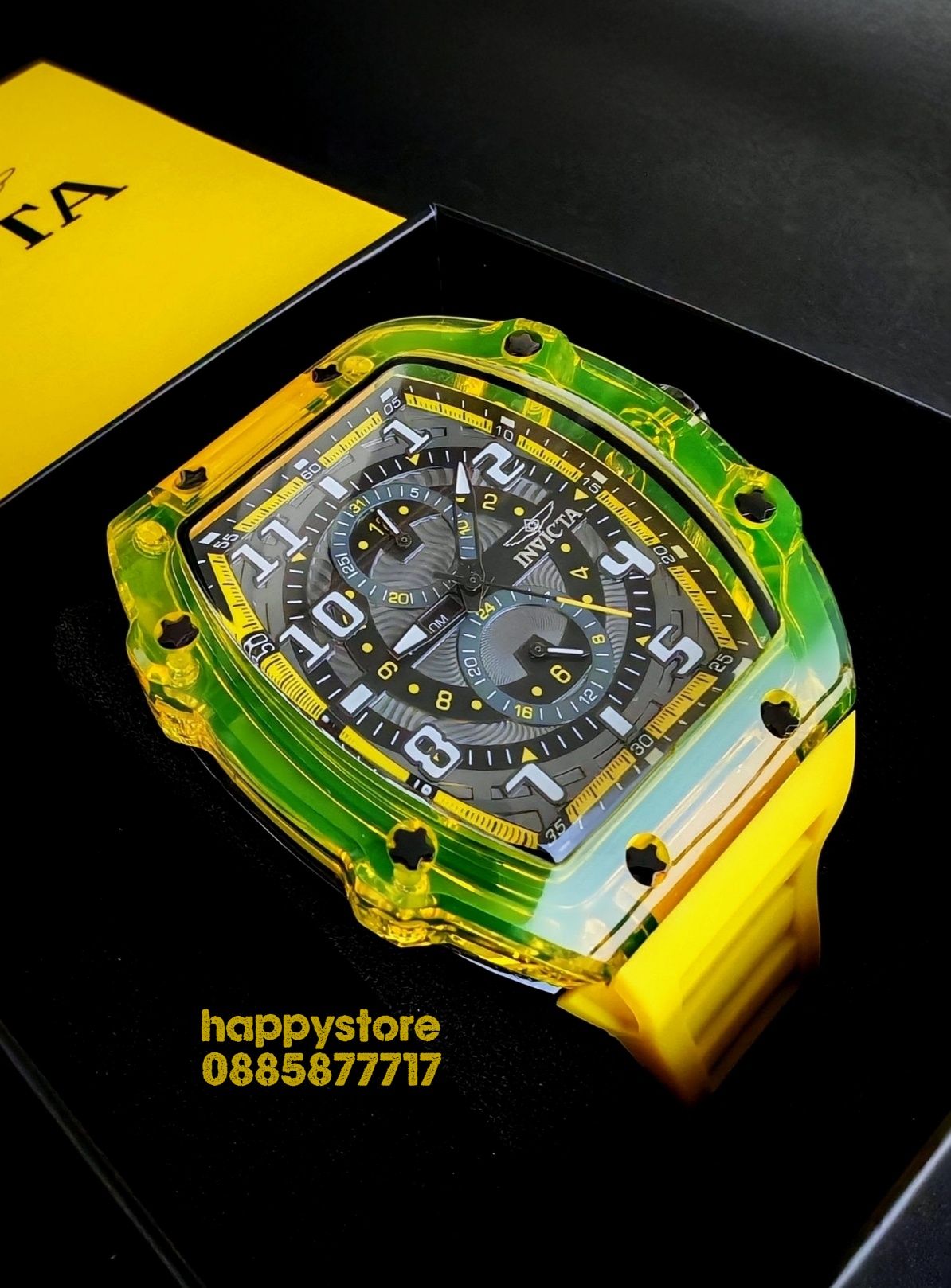 INVICTA Cyclone Yellow 49 mm, Инвикта нов ръчен часовник
