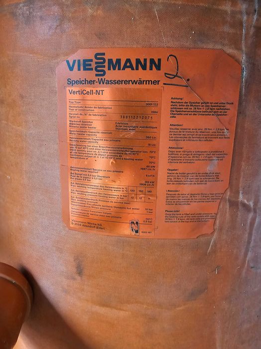 Boiler viesman cu 2 serpentine din inox