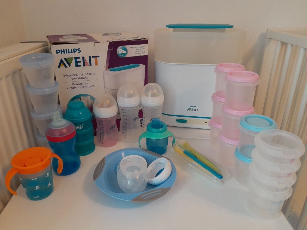 Sterilizator Philips Avent, borcanele, căni Avent, Munchkin