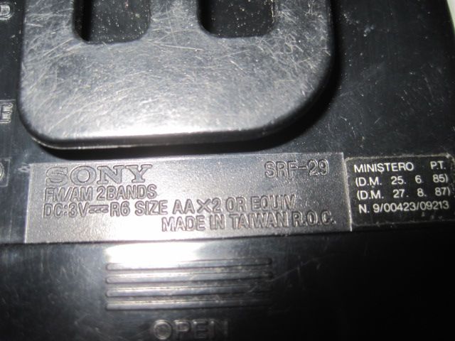 Радио SONY SRF-29 FM/AM walkman