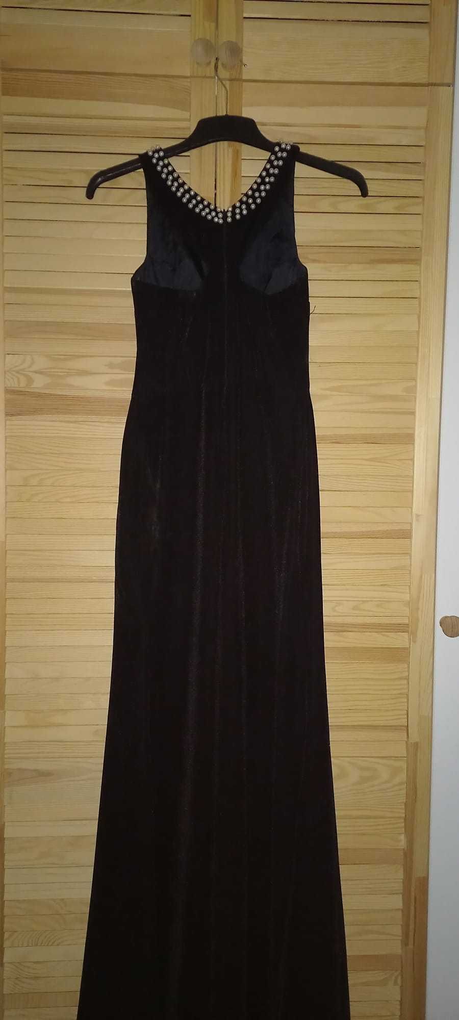Rochie de ocazie/seara/nunta, neagra, de catifea, marimea M
