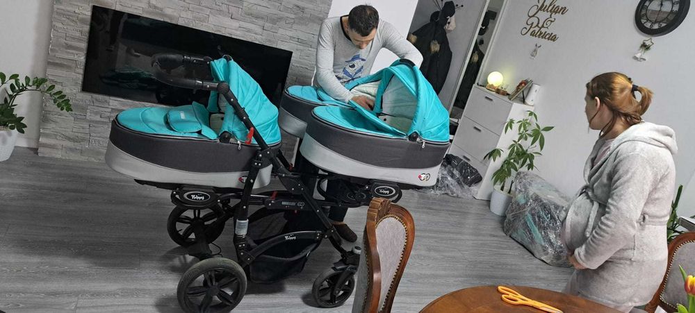 Se vinde cărucior pentru tripleți 3 in 1