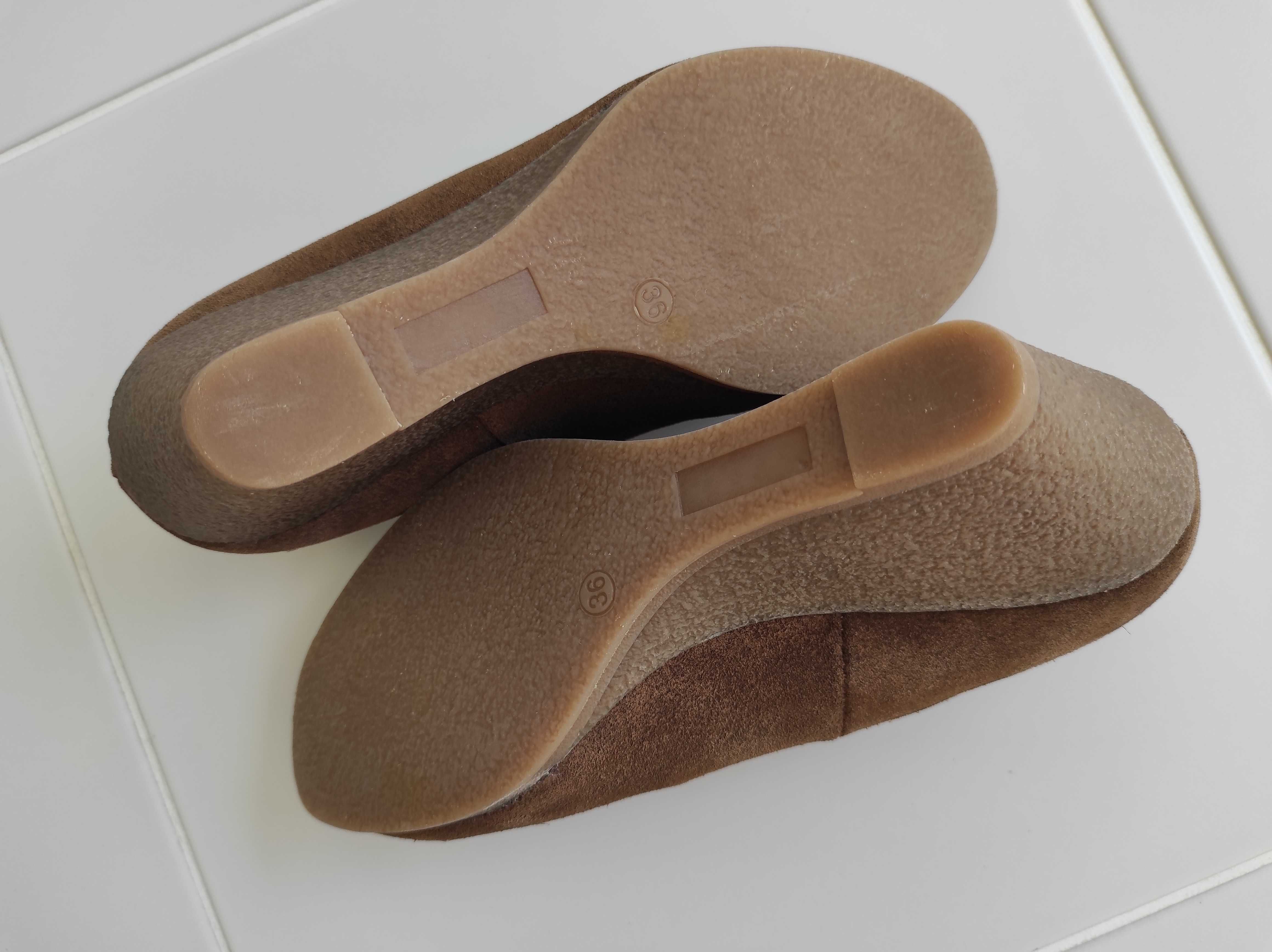 Дамски обувки платформа естествена кожа Scarperia
