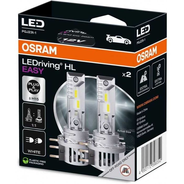 OSRAM H15 6500K LED driving 16.5/3.8W 12V folding box x2 pcs
