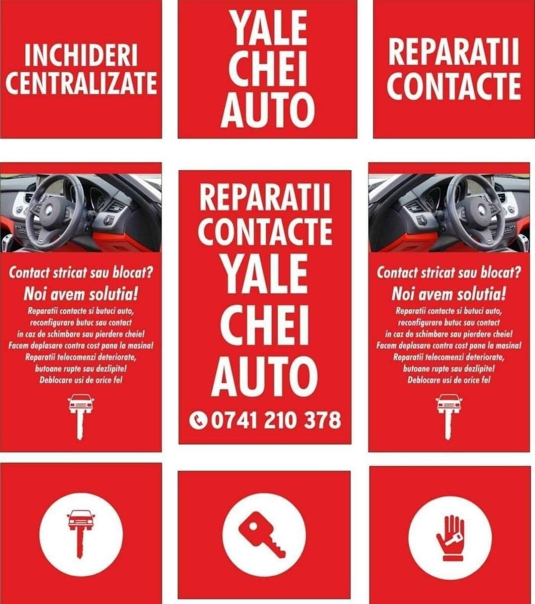 Deblocări auto , usi  / Reparati contacte , yale , chei. Galati