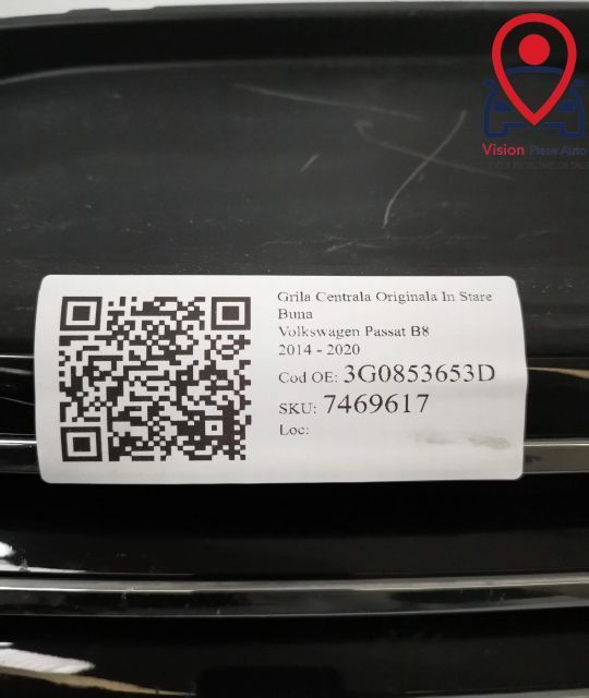 Grila Centrala Originala In Stare Buna Volkswagen VW  Passat  B8 2014