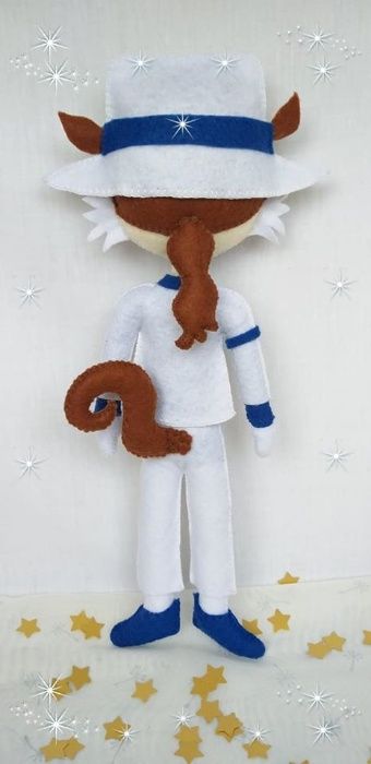 Michael Jackson vulpita - papusa handmade din fetru