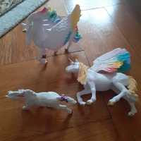 Lot 2 unicorni curcubeu + 1 pui de unicorn