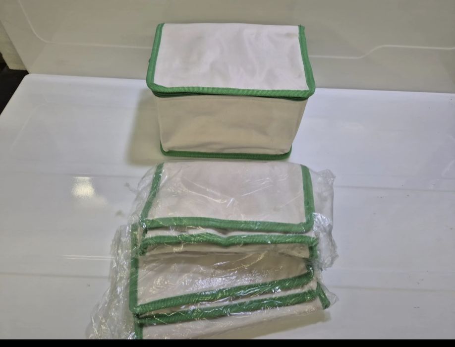 Geanta termoizolanta alb verde 21 x 14 x 14 cm , 3 bucati , noi ,