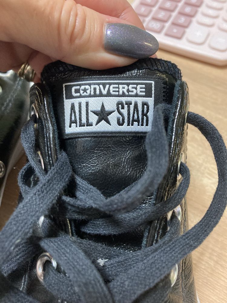 Кецове Converse All Star от естествена кожа