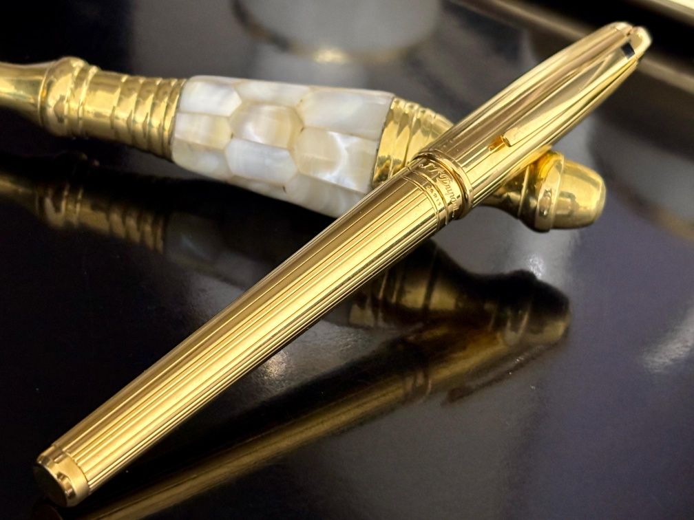 Stilou ST Dupont Olympio Gold Peniță Aur 18 Kt