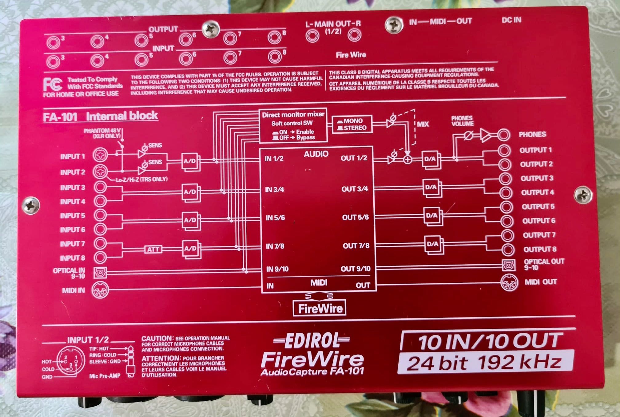 Interfață Audio EDIROL FA-101