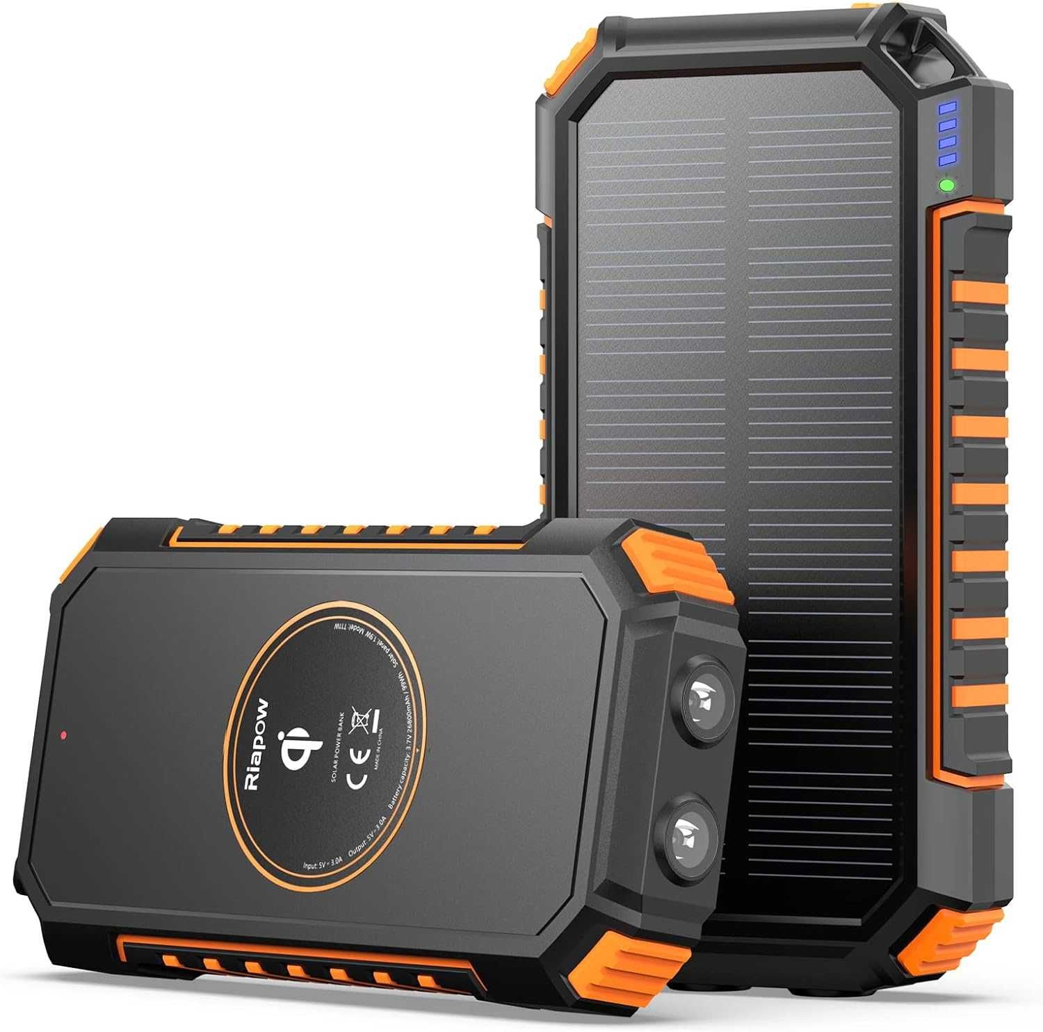 Încărcător Solar USB 26800mAh,Riapow Solar Power Bank 4 Ieșiri,sigilat