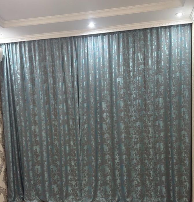 Продам шторы, цвет зеленый мрамор