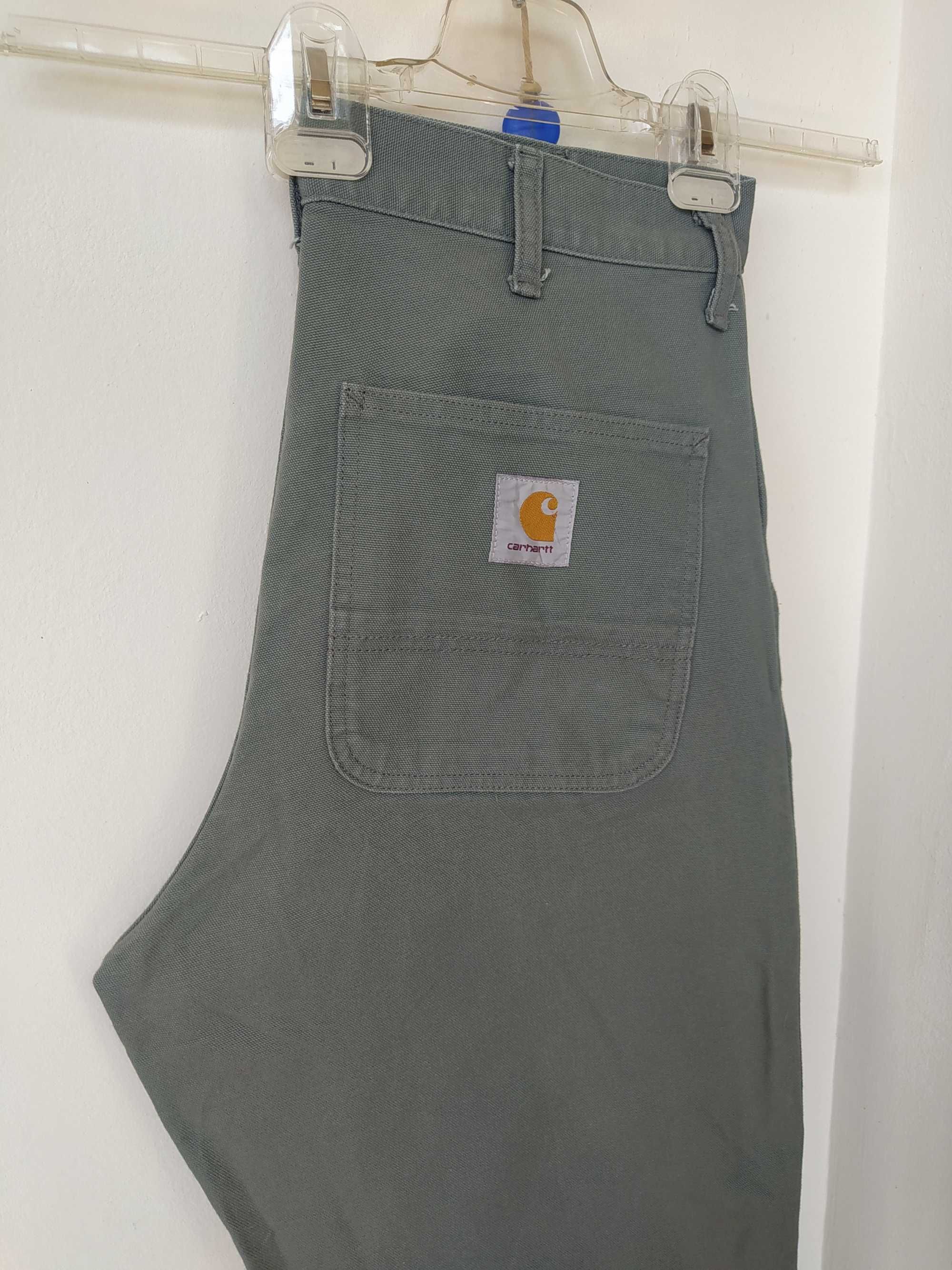 Carhartt simple pant 32 x 32 дълъг панталон сиво/зелен