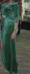 Rochie catifea lunga verde