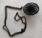 Pandantiv cu lant negru lung din metal magnetic bijuterie accesorii