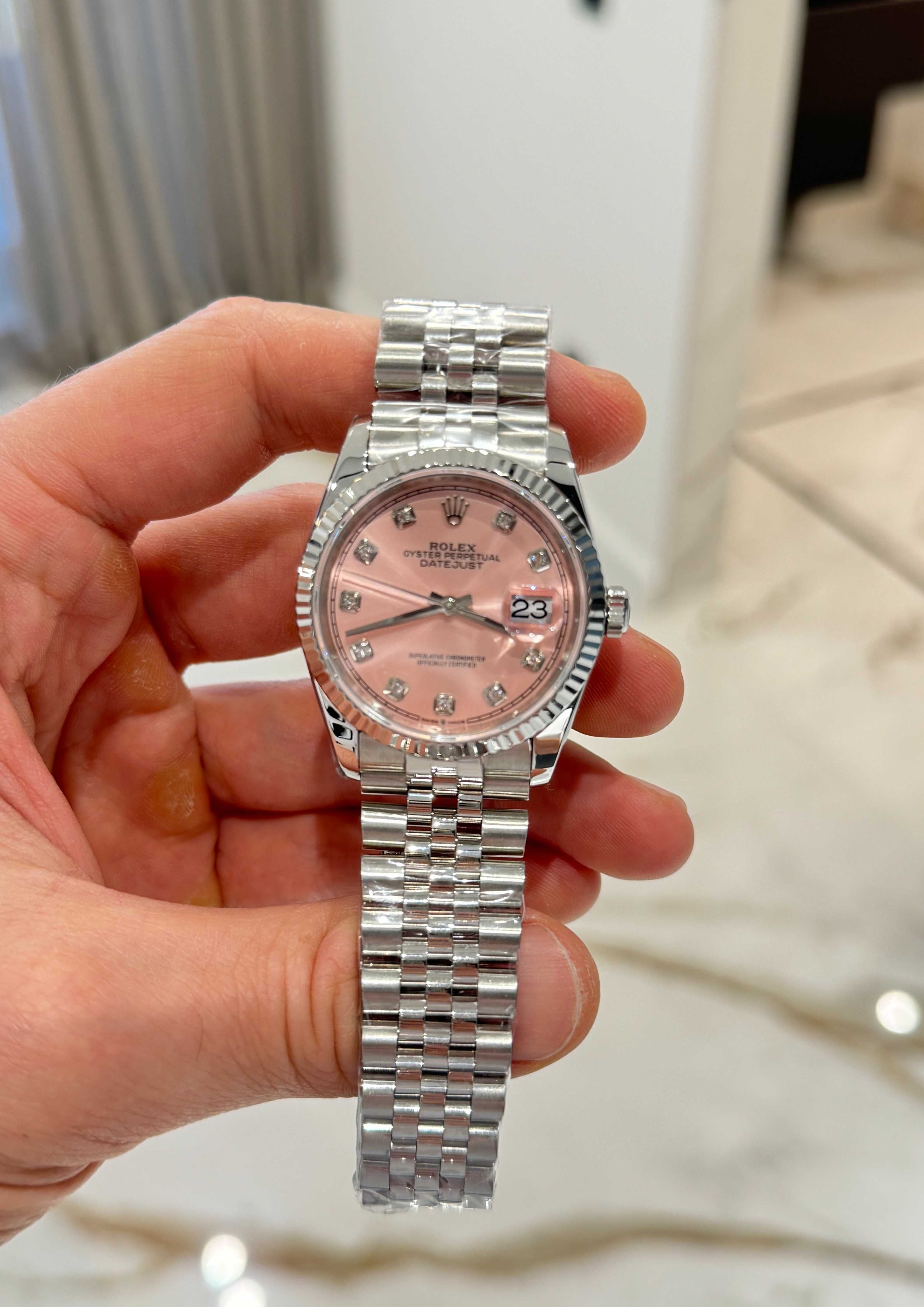 Дамски Часовници 36mm розов диамант