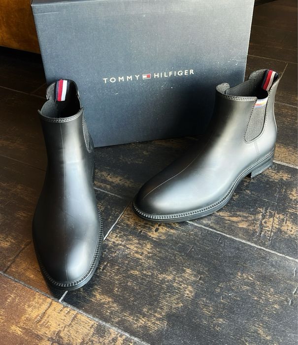 Botine Ghete Chelsea Impermeabile Tommy Hilfiger Negre / size 41