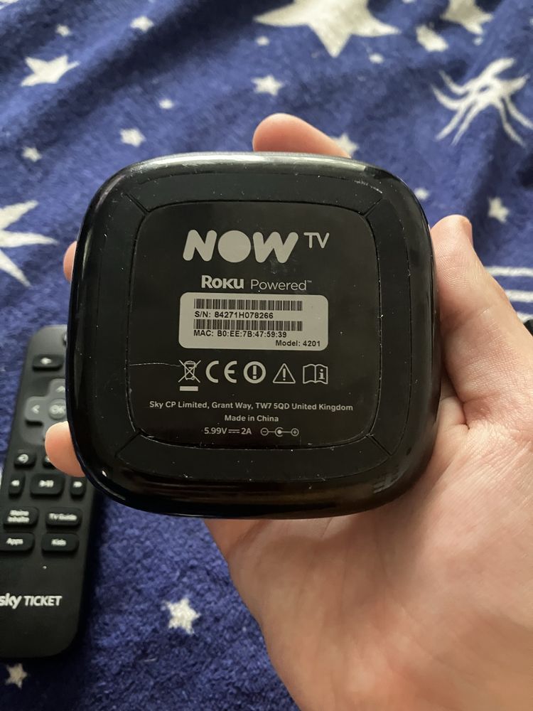 Streaming box NowTV roku powered cu telecomanda