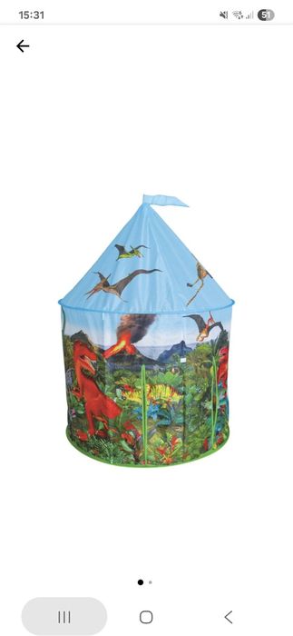 Cort cu dinozauri+ 100 bile colorate